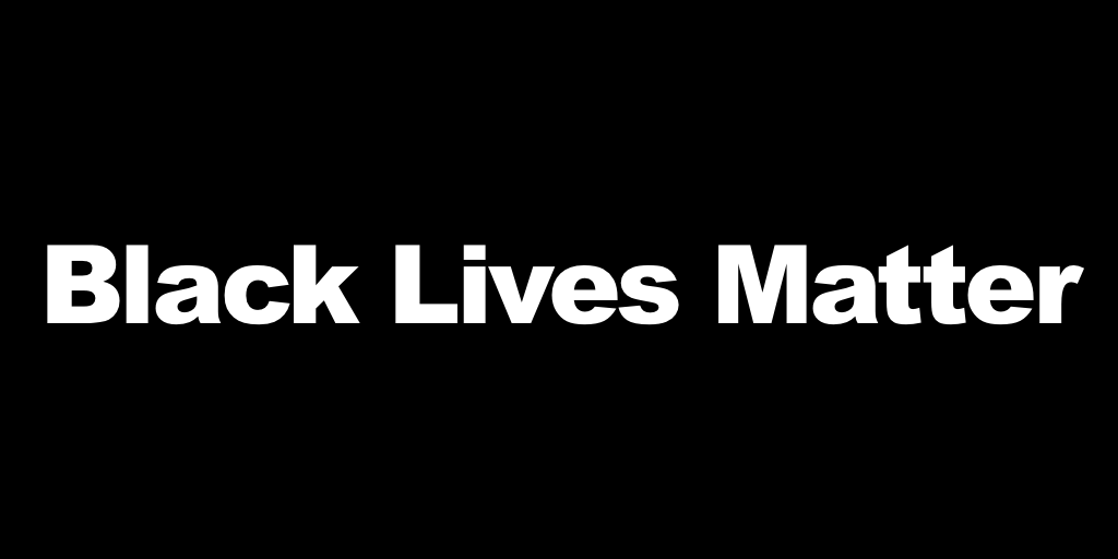 White text on solid black background: Black Lives Matter